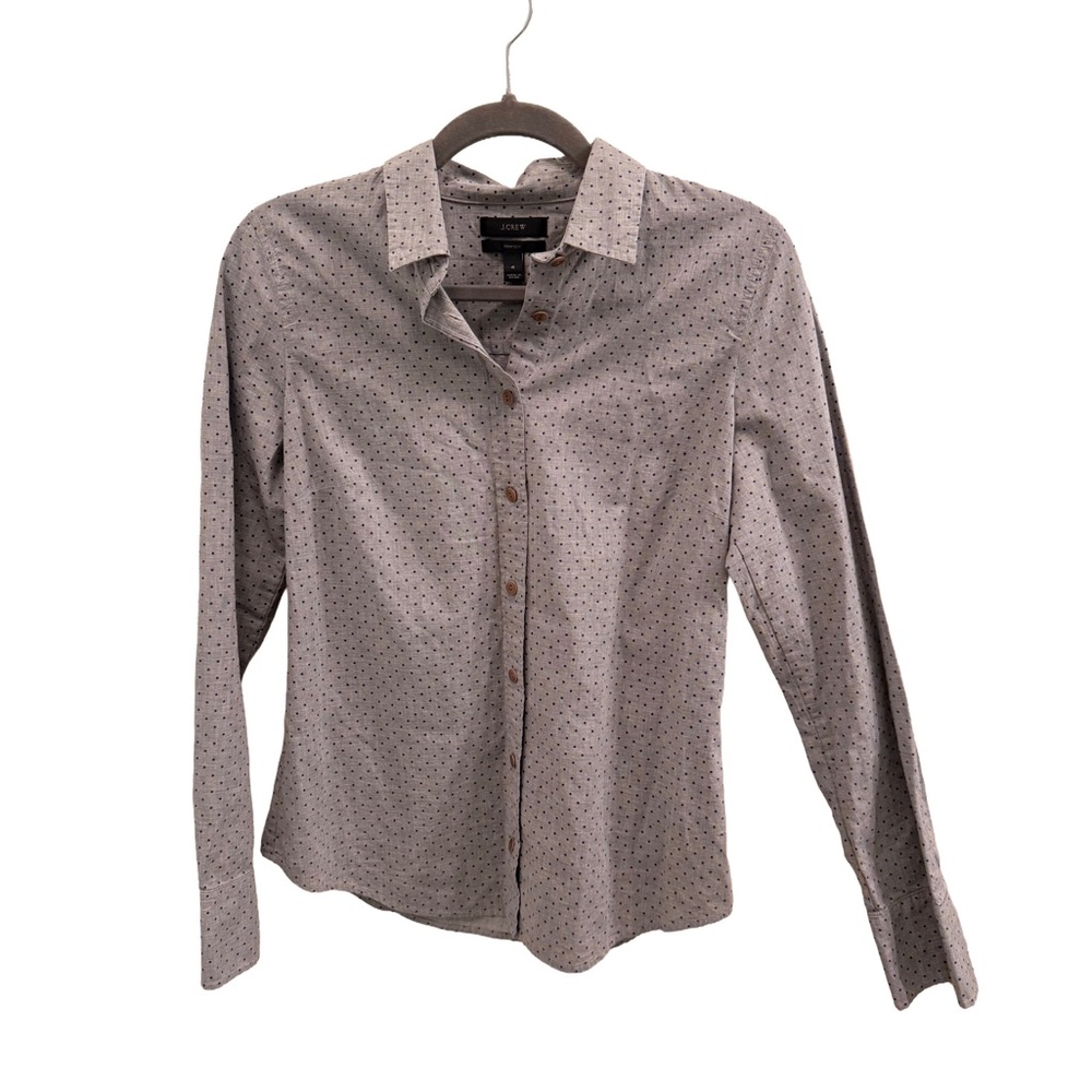 J. Crew Ladies Polka Dot Button Down Shirt